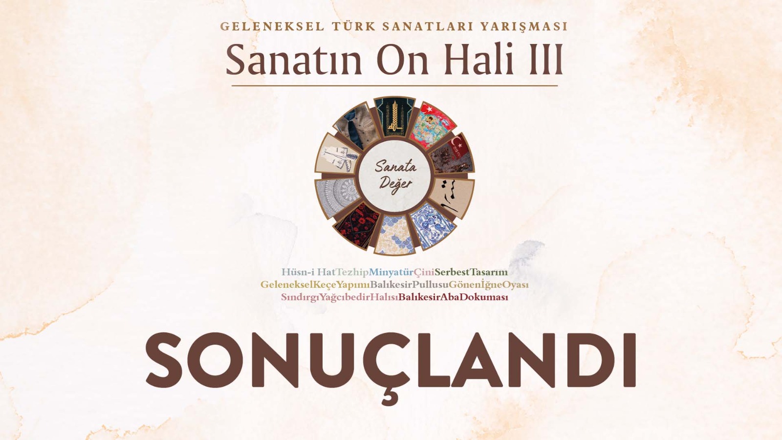 “Sanatın On Hali” III - Geleneksel Türk Sanatları Yarışması (2023 Dönemi) Sonuçlandı.